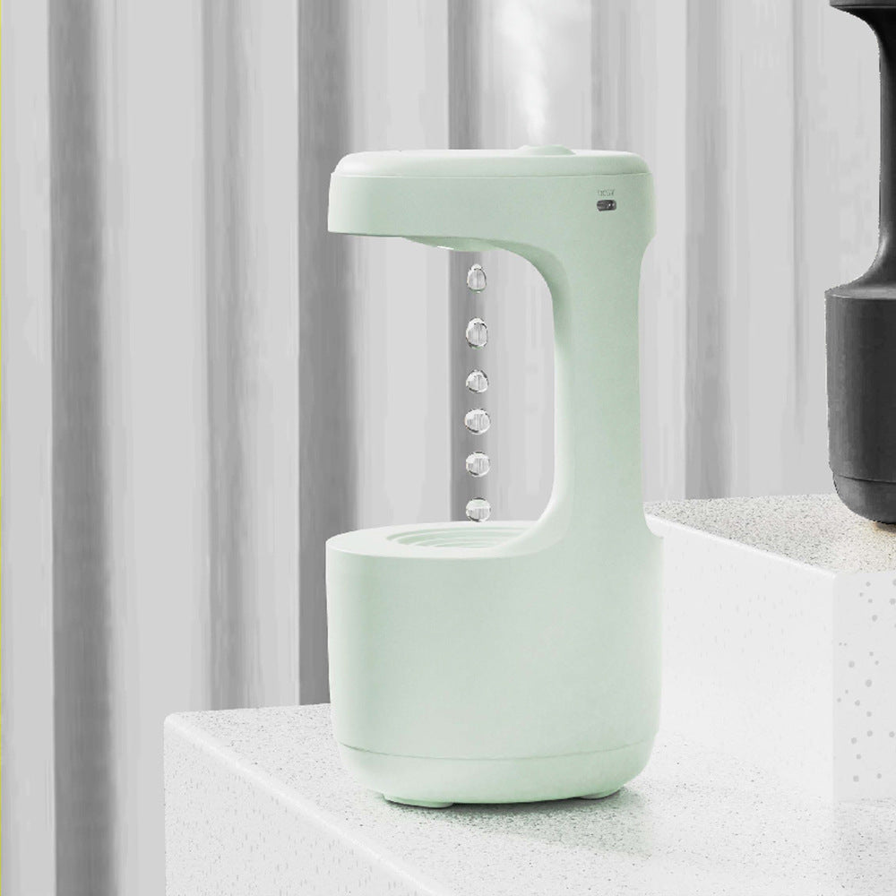 Anti-Gravity Water Drop Humidifier & Aroma Diffuser with Clock