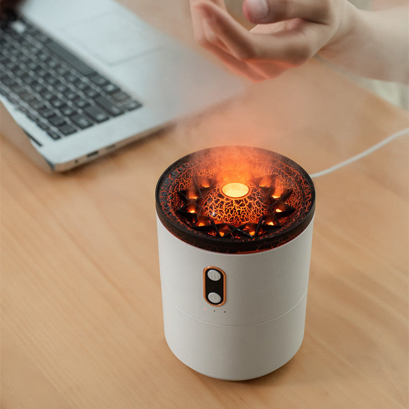 Volcano Flame Essential Oil Diffuser Humidifier with Night Light