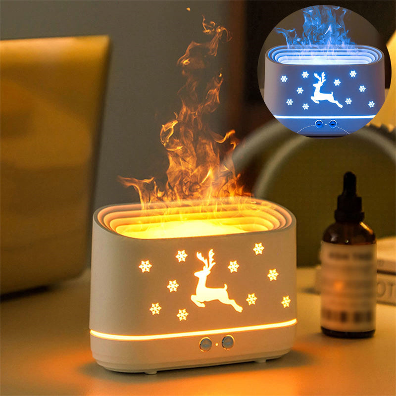 Elk Flame Essential Oil Diffuser Humidifier with LED Night Light