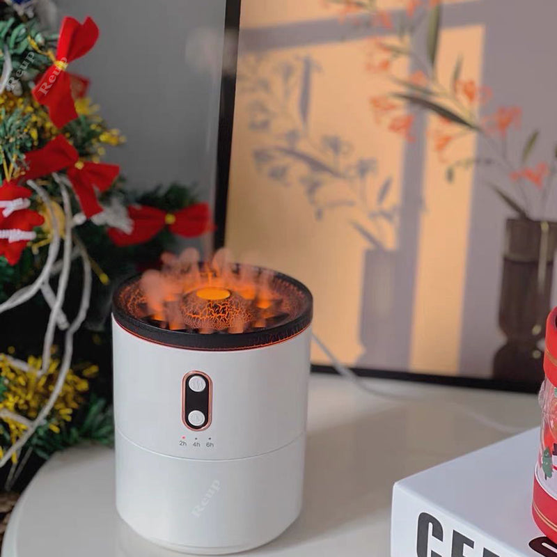 Volcano Flame Essential Oil Diffuser Humidifier with Night Light