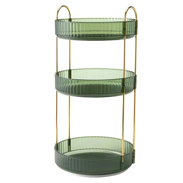 360° Rotating 3-Tier Makeup Organizer for Perfume & Skincare