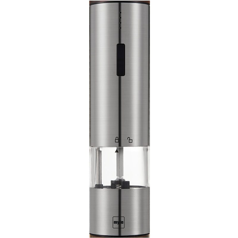 Electric Stainless Steel Salt & Pepper Grinder with One-Touch Operation