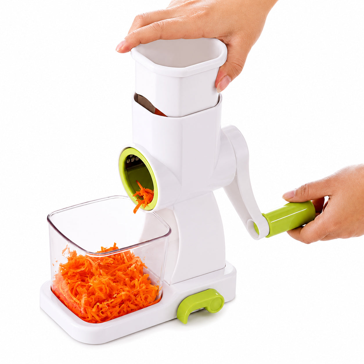 3-in-1 stainless steel vegetable slicer and shredder tool for fast and efficient kitchen meal preparation.