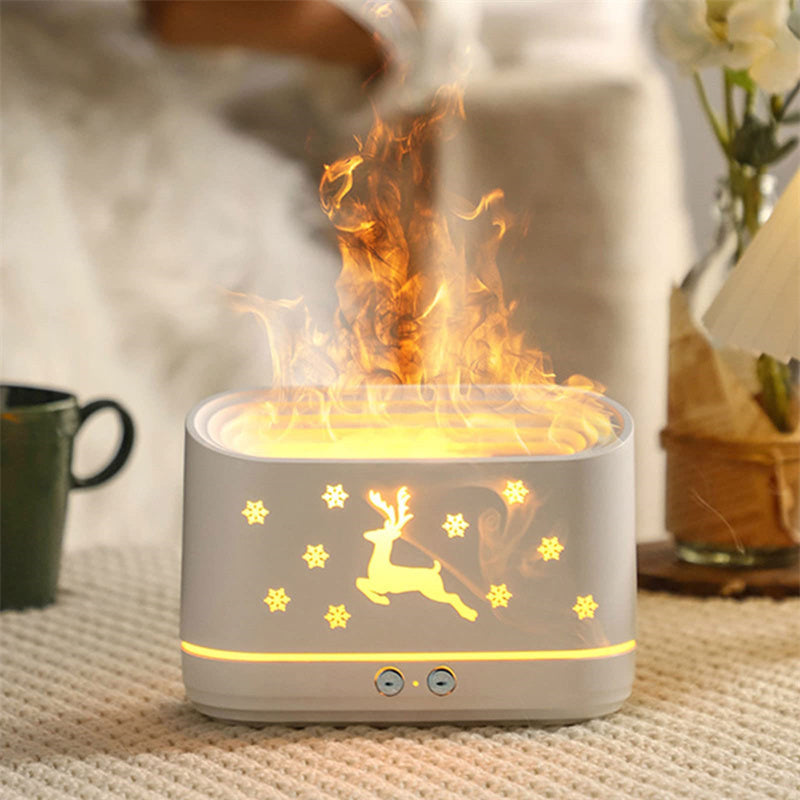 Elk Flame Essential Oil Diffuser Humidifier with LED Night Light