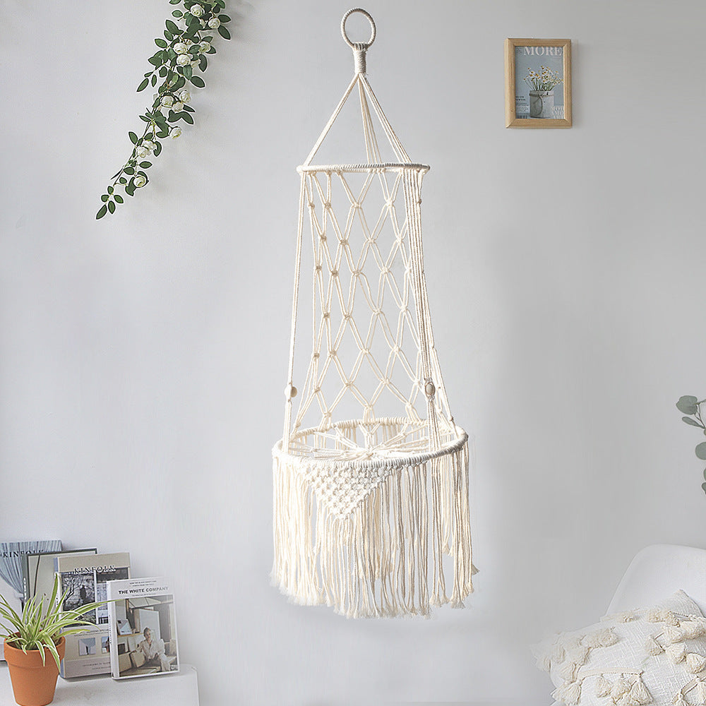 Boho Macrame Hanging Cat Bed Hammock for Indoor Cats
