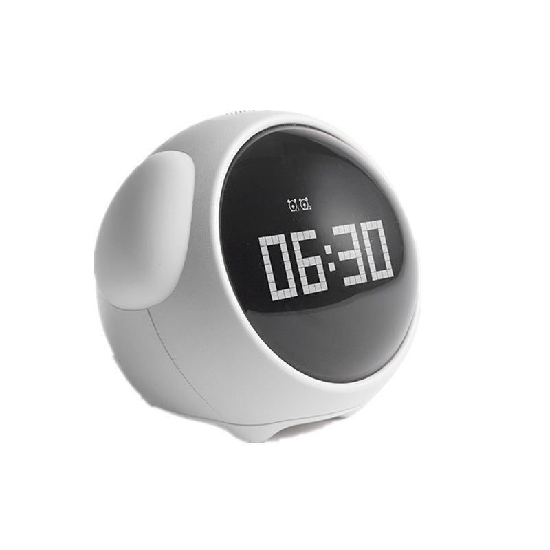 Cute Pixel Expression Alarm Clock with Night Light & Temperature