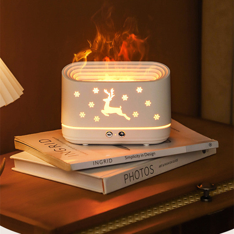 Elk Flame Essential Oil Diffuser Humidifier with LED Night Light
