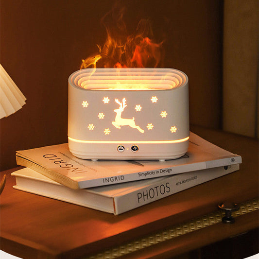 Elk Flame Essential Oil Diffuser Humidifier with LED Night Light