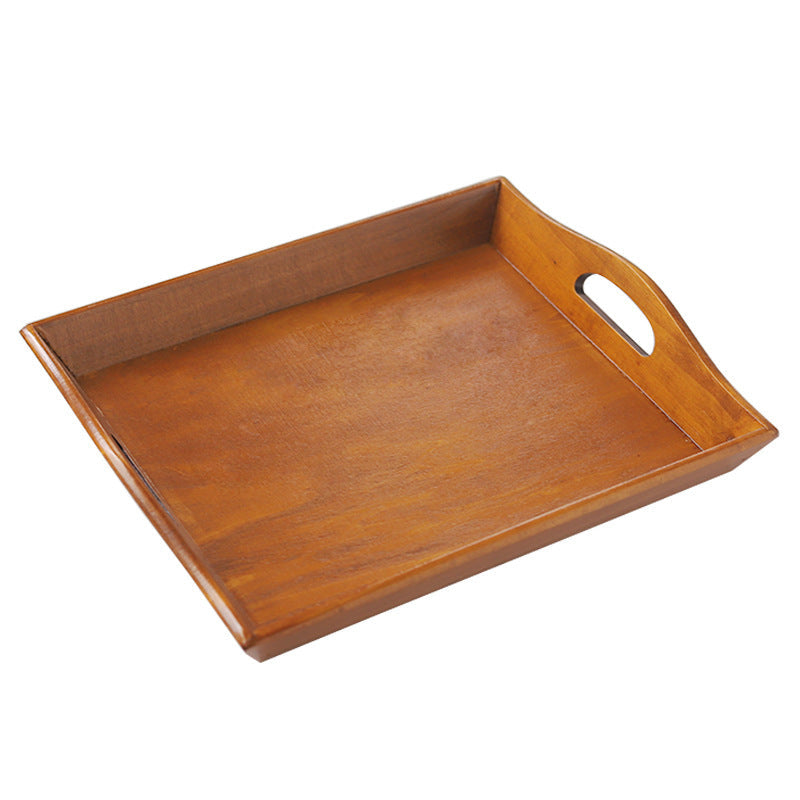 Rustic Wooden Serving Tray for Tea, Fruit & Farmhouse Home Decor