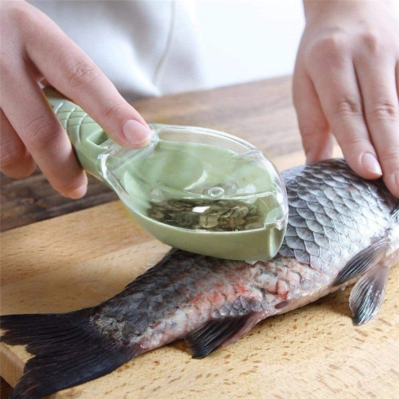 Fish Scale Remover Tool with Cover – Easy Clean Fish Scraper